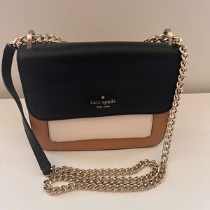 Kate Spade Black and Tan Crossbody Bag - like new